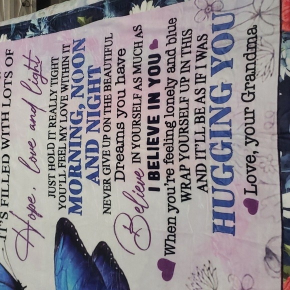 62- To My Granddaughter Motivational Blanket NWT - Picture 3 of 5